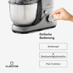 Keukenmachine Mixer - Bakmachine Deegmachine - Koken Bakken - Planetair Roersysteem - 5 Liter Kom - Zilver — thumbnail 5