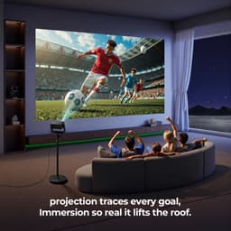Beamer, compatibel met Netflix 1080P, WiFi6 en Bluetooth | Retroprojector Focus elektrisch / trapeziumcorrectie, compatibel met 100.000 apps, thuisbioscoop/outdoor — thumbnail 2