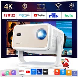 SnelShoppen - YOTON Y7 Projector 4K Smart TV, Draagbare Videoprojector met WiFi, Bluetooth, Native 1080P, 500 ANSI Lumens voor Netflix, YouTube, Prime — thumbnail 1