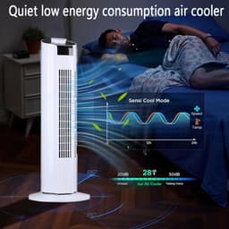 Torenventilator - Ventilator zuil Luchtkoeler - Ruimte Koelen - 60 Graden Oscillatie - 95CM - Mechanisch — thumbnail 5