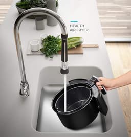 Airfryer - Heteluchtfriteuse - Gezond Koken - Extra Grote Capaciteit - 4.2 Liter - Rood — thumbnail 5