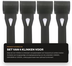 Dailygoods- Baggerklink 4 Stuks - Vervangt 109808X/100225L - Geschikt voor Husqvarna/AYP/Craftsman - Montage voor Grasmaaiers - Hoogwaardige kwaliteit - Eenvoudige installatie - Grasmaaieronderdeel — thumbnail 1