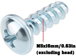 Dailygoods- Grasmaaier Schroeven 16 Stuks - M5 x 16 mm - Verzinkt Staal - Vervangingsschroeven - Eenvoudige Installatie - Duurzaam Materiaal — thumbnail 2