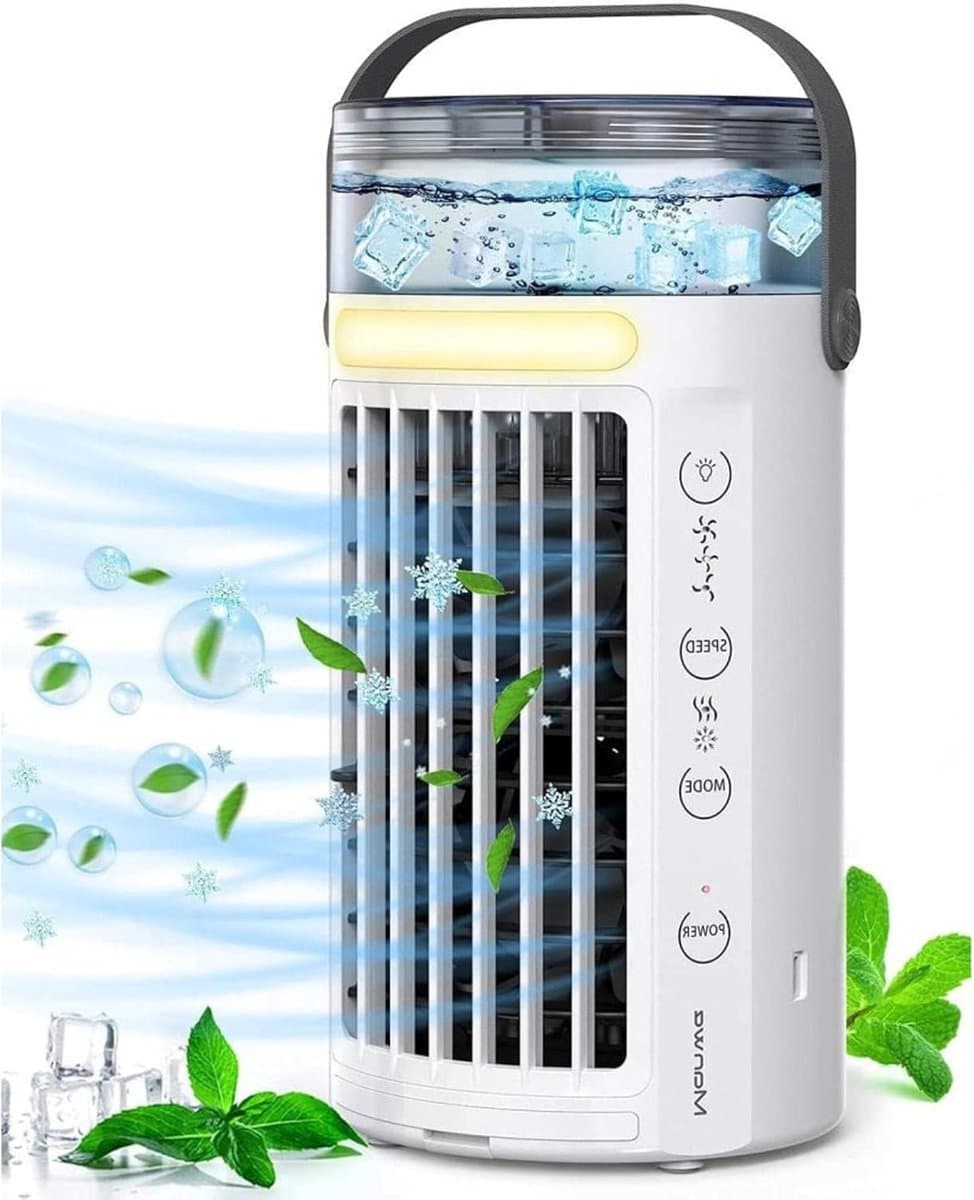 Mini Airco - Persoonlijke Koeler - Bureau Verkoeling - Laag Energieverbruik - Draagbaar - Wit — afbeelding 1