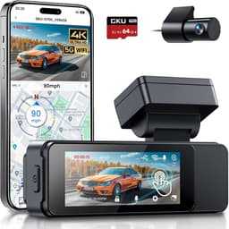 Dashcam Auto - Autocamera Voor Achter - Veilig Rijden - 4K Resolutie Touchscreen - 318 inch Scherm - Zwart — thumbnail 1