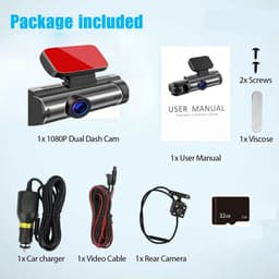 Dashcam Auto - Dashboardcamera Rijcamera - Veilig Rijden - Dubbele Opname - 1080p - Zwart — thumbnail 2