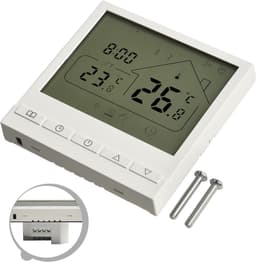 Digitale Thermostaat - Slimme Regelaar - Vloerverwarming Bediening - 5-2 Dagen Programmering - 10 x 5 x 5 cm - Wit — thumbnail 3