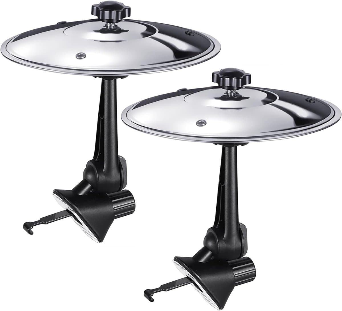 Trommel cimbalen set voor mini drumstel, auto interieurdecoratie, ventilatierooster accessoires, zilver — afbeelding 1
