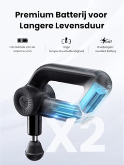 Thijox - D6 Pro Plus Massage Gun met Warmte Therapie, 16MM Amplitude, Draagbaar Diep Spier Massagepistool voor Spier Pijnverlichting, Elektrisch Massa — thumbnail 4