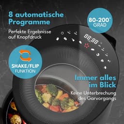 Hete Lucht Frituur - Airfryer Frituur - Gezond Koken - 8 Programma's - 5 Liter - Zwart — thumbnail 5