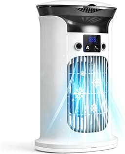 Mobiele airconditioning, mini-airconditioning, luchtkoeler, kleine airconditioning, draagbare airconditioner, wit [Energieklasse A+] — thumbnail 1