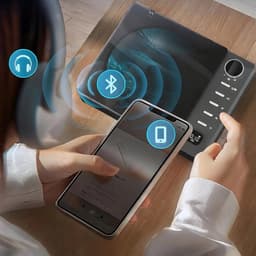 Multifunctionele CD Speler - Retro CD Speler - Draagbare CD Luidspreker - 7-in-1 - Bluetooth & FM & USB & AUX - Hi-Fi Stereo Geluid - Stofkap - 4000 mAh Oplaadbaar - Voor Thuis & Kantoor & Hotel & Auto — thumbnail 2