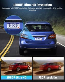 SnelShoppen - 4-kanaals Dashcam voor en Achter - 360 Graden Autocamera met 2 Inch Display, IR Nachtzicht, Loopopname, Bewegingsdetectie + 64 GB TF-kaa — thumbnail 2