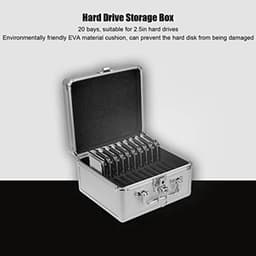 2,5" Harde Schijf Opbergdoos, HDD Opbergdoos Koffer met 20 Sleuven, Externe Harde Schijf Draagtas met Veiligheidsslot Ontwerp — thumbnail 4