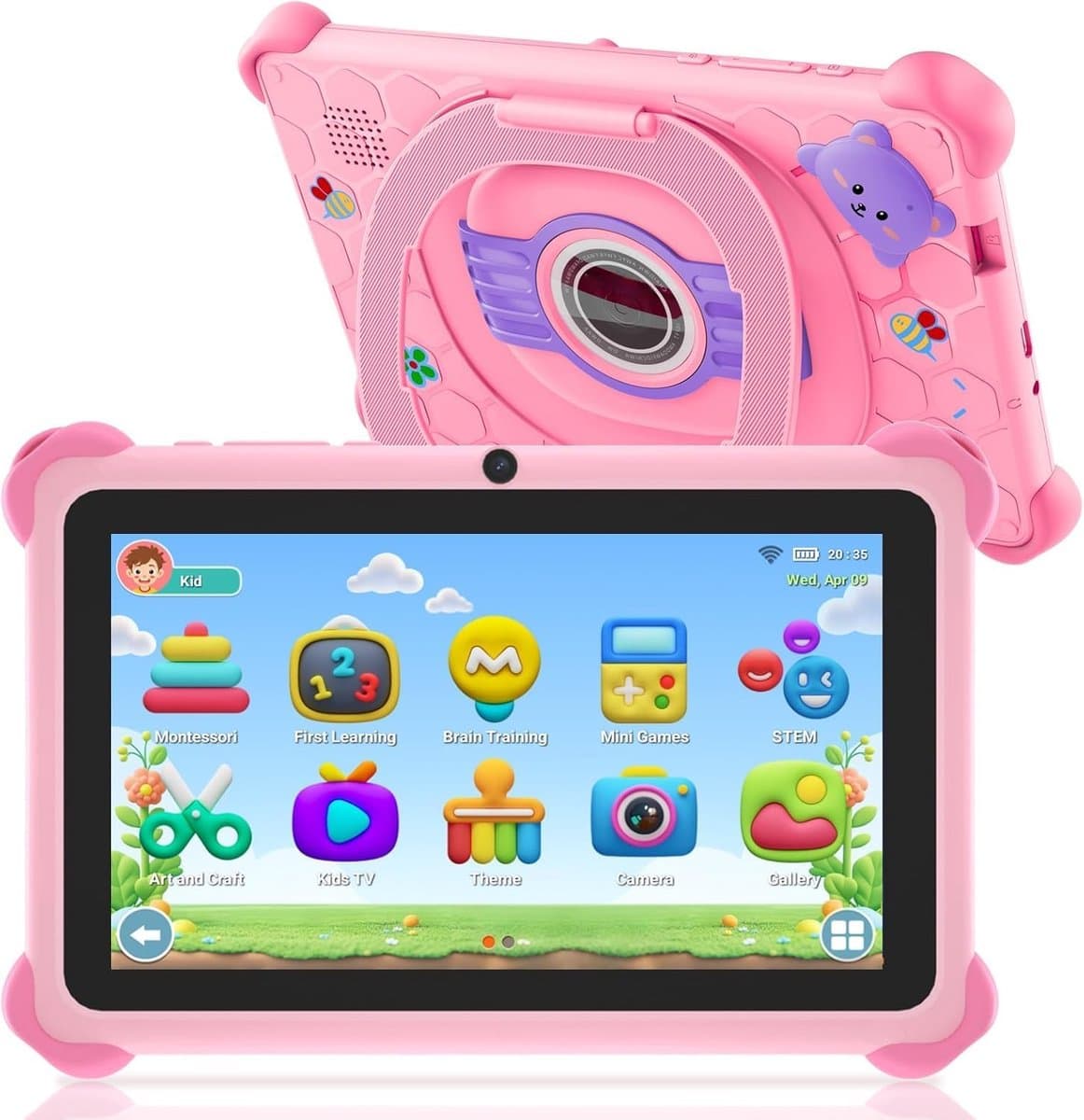 SnelShoppen - Kids Tablet met Case - Android Tablet voor Kinderen - 2GB RAM, 32GB ROM, 256GB Expandable - WiFi, Bluetooth, Type-C - Kindveilige Tablet — afbeelding 1