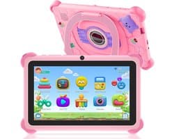 SnelShoppen - Kids Tablet met Case - Android Tablet voor Kinderen - 2GB RAM, 32GB ROM, 256GB Expandable - WiFi, Bluetooth, Type-C - Kindveilige Tablet