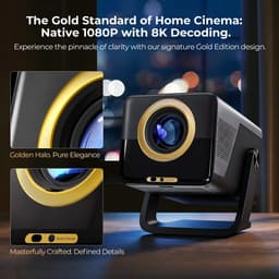 SnelShoppen - 2000 ANSI Native 1080P Smart Projector, 4K Ondersteund, Mini Projector met WiFi & Bluetooth, Auto Focus, Keystone, Ideaal voor Thuisbios — thumbnail 2