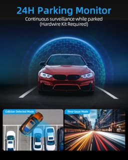Dashcam voor auto - Zwart - 1,47 inch - 4K+1080P WiFi Dashboard Camera met Voor- en Achterlens - Compacte Auto Beveiliging — thumbnail 4