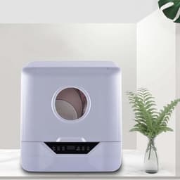 Compacte vaatwasser - Aanrecht model - Snel servies reinigen - Desinfectie hoge temperatuur - 6L capaciteit - Wit — thumbnail 1