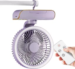 Circulatie Ventilator - Tafelventilator Bureauventilator - Ruimte Koelen - 5 Snelheden Afstandsbediening - 10.5 cm - Paars — thumbnail 5