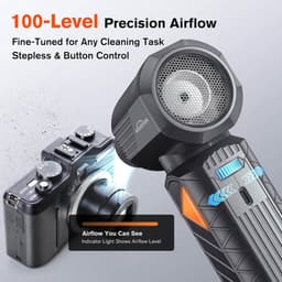 Elektrische Luchtblazer Pro – 500.000 RPM Brushless Motor – 100 Standen – 12.000mAh Accu – USB-C Snelladen – 4 Sproeiers – Voor PC – Auto & Huishouden – Zwart — thumbnail 2
