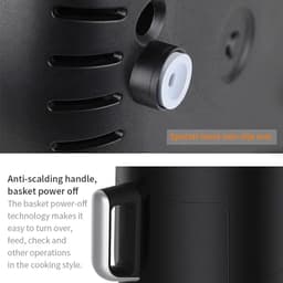 Heteluchtfriteuse - Airfryer Frituur - Gezond Koken - Snelle Opwarming - 1.5 Liter - Zwart — thumbnail 2