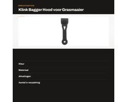 Montage voor Husqvarna - Dailygoods- Baggerkap Vervangt 109808x