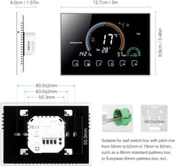 Digitale Thermostaat - Slimme Regelaar - Comfort Thuis - Wifi Programmeerbaar - 3500W - Wit — thumbnail 5