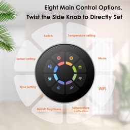 Slimme Thermostaat - Vloerverwarming Bediening - Comfort Verwarmen - Smartphone Bediening - 86x86mm - Zwart — thumbnail 5