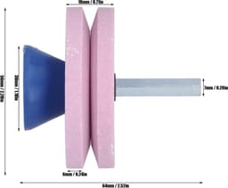 Dailygoods- Grasmaaier Slijpschijf Dubbel Laags - Slijpschijf 56 mm - Slijpschijf voor Gazons - Slijpschijf voor Rototillers - Slijpschijf voor Boorbladen - Premium Kwaliteit — thumbnail 2