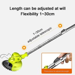 Draadloze Grasmaaier - Elektrische Trimmer - Tuinonderhoud - Verstelbare Steel - 24V Batterij - Zwart — thumbnail 2