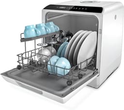 Lìon® Mini Vaatwasser - Afwasmachine - Vrijstaande Vaatwasser - Grijs - 43cm x 43cm x 46cm — thumbnail 1