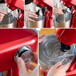 Lìon® Deegmachine - Mixer met Kneedhaak - Kneedmachine - Rood - 23cm x 34cm x 36cm — thumbnail 4