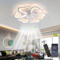 Plafondventilator met Verlichting - Plafonniere - Plafondarmatuur - licht oplossing — thumbnail 1