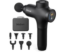 SnelShoppen - Draagbaar Massagepistool voor Spieren en Diepteweefsel, 3200 omw/min, 12 mm, 7 Massagekoppen, 5 Instellingen, Elektrisch Handmassageappa