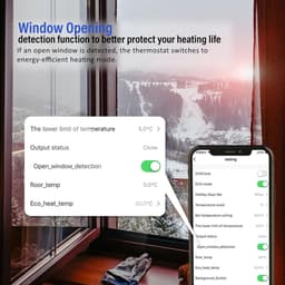 Slimme Thermostaat - Verwarming Thermostaat - Water Verwarmen - WiFi Bediening - 5-35℃ - Zwart — thumbnail 3
