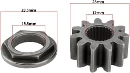 SnelShoppen - 2 Set Stuuras Pinion Tandwiel & Bushing Kit Geschikt voor MTD en Cub Cadet 717-1554, 917-1554, 941-0656A, 741-0656A Grasmaaier Stuur Pre — thumbnail 3