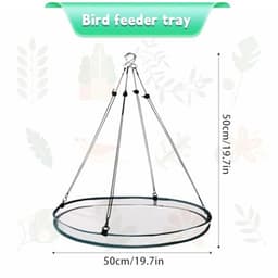 stuks vogelzaadbakken met 8 haken, hangende vogelzaadweegschaalhouder, platformvoederbak om vogels aan te trekken, buiten, achtertuin, huis, tuin — thumbnail 2