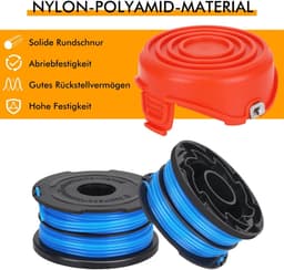 SnelShoppen - Dubbele Draad Spoel A6441 A6441-XJ A6442 Voor Grasmaaier, 12m Lengte Ø 1,5mm Met Rinse Deksel, Geschikt Voor Diverse Modellen — thumbnail 4