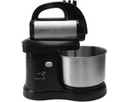 Keukenmixer Elektrisch - Voedselmixer Thuiskoks - Recepten Maken - 5 Snelheden Krachtig - 25 Liter Kom - Zilver
