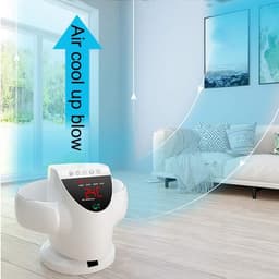 Bladloze Wandventilator - Stille Torenventilator - Thuis en kantoor - Met afstandsbediening - 9 Snelheden - Silver — thumbnail 2