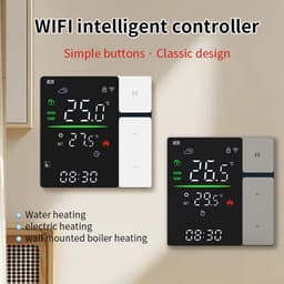 Slimme Thermostaat - Verwarmingsthermostaat Slim - Temperatuur Beheer - Spraakbesturing Compatibel - 86x86x41 mm - Grijs — thumbnail 3