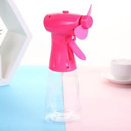 Draagbare Ventilator - Persoonlijke Koeler - Buitenactiviteiten - Met Waterspray - 22 cm Hoog - Rood — thumbnail 4