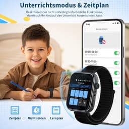 FOSMET 4G Smartwatch Kinderen - KidsWatch - Kinder Smartwatch - GPS Horloge Kind - SOS Knop - Tweeweg-gesprekken - GPS Horloge Kind - Kinderhorloge met Simkaart - Videobellen - Geschikt voor 4-12 Jaar - Jongen / Meisje - Zwart — thumbnail 4