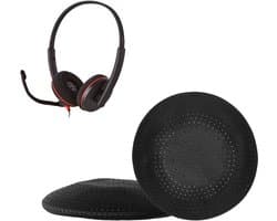 kwmobile 2x oorkussens geschikt voor Plantronics Blackwire C3220 C3320 C310 C320 C3200 - Earpads voor koptelefoon in zwart