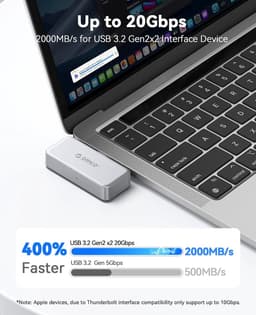 Externe SSD - Draagbare Opslag - Snelle Data Transfer - Compact Ontwerp - 2 TB - Zwart — thumbnail 3