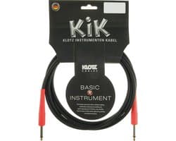 Klotz instrumentenkabel 6 m zwart KIK-Colourood shocking rood - Instrumentenkabel