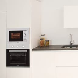 Inbouwmagnetron 20L - Roestvrij staal - 1000W Grill - 5 Vermogensniveaus - Automatische Ontdooiing - Timer - Compact Design — thumbnail 3