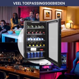 Sommertal koelkast - Stille drankkoelkast met led, touchscreen en slot - Kleine flessenkoelkast - zwart - Energieklasse F — thumbnail 4