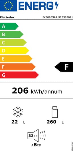 Electrolux IK3026SAR Inbouw combi-koelkast Ingebouwd 282 l F — thumbnail 2